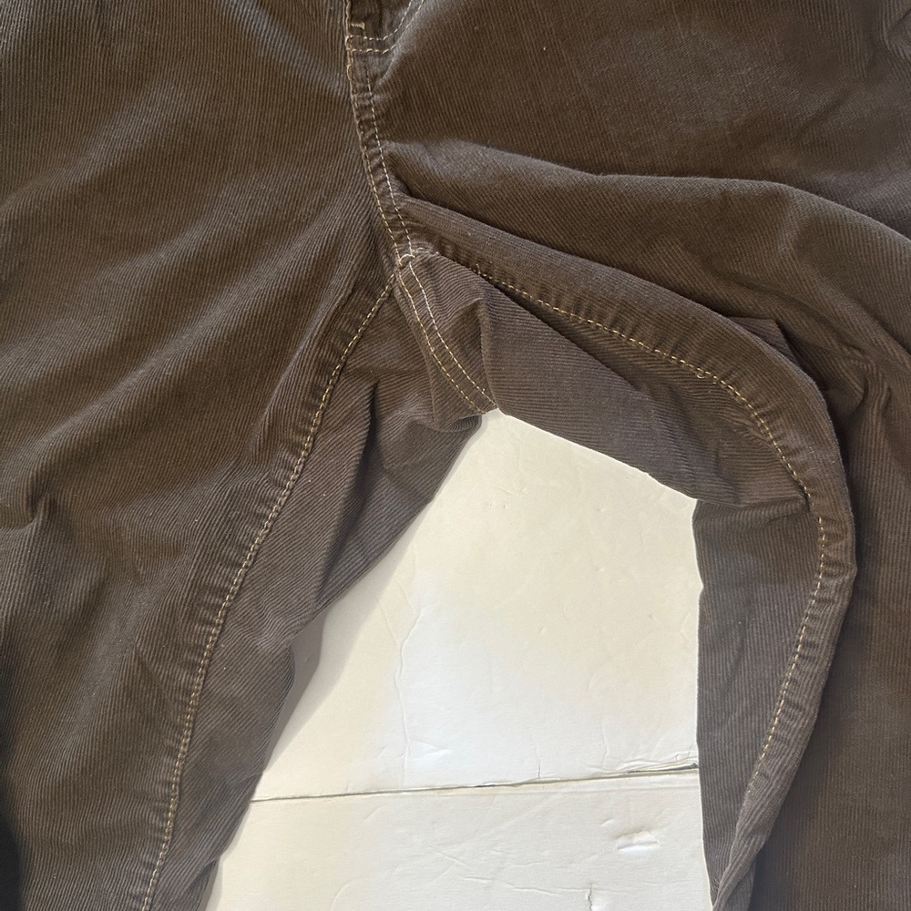 Vintage Y2K Brown corduroy Low Rise Boot Cut Pants Size 14 - Picture 9 of 12